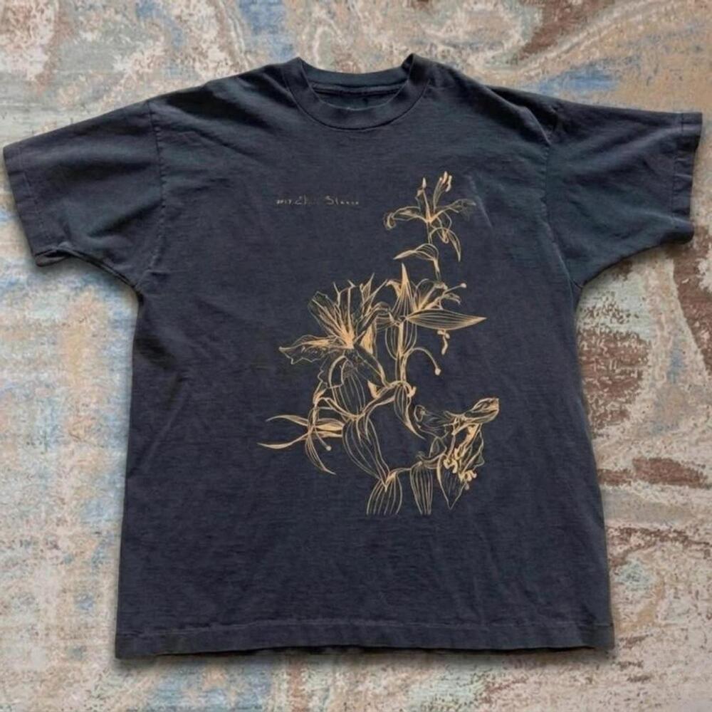 Black & Gold Floral Graphic Tee